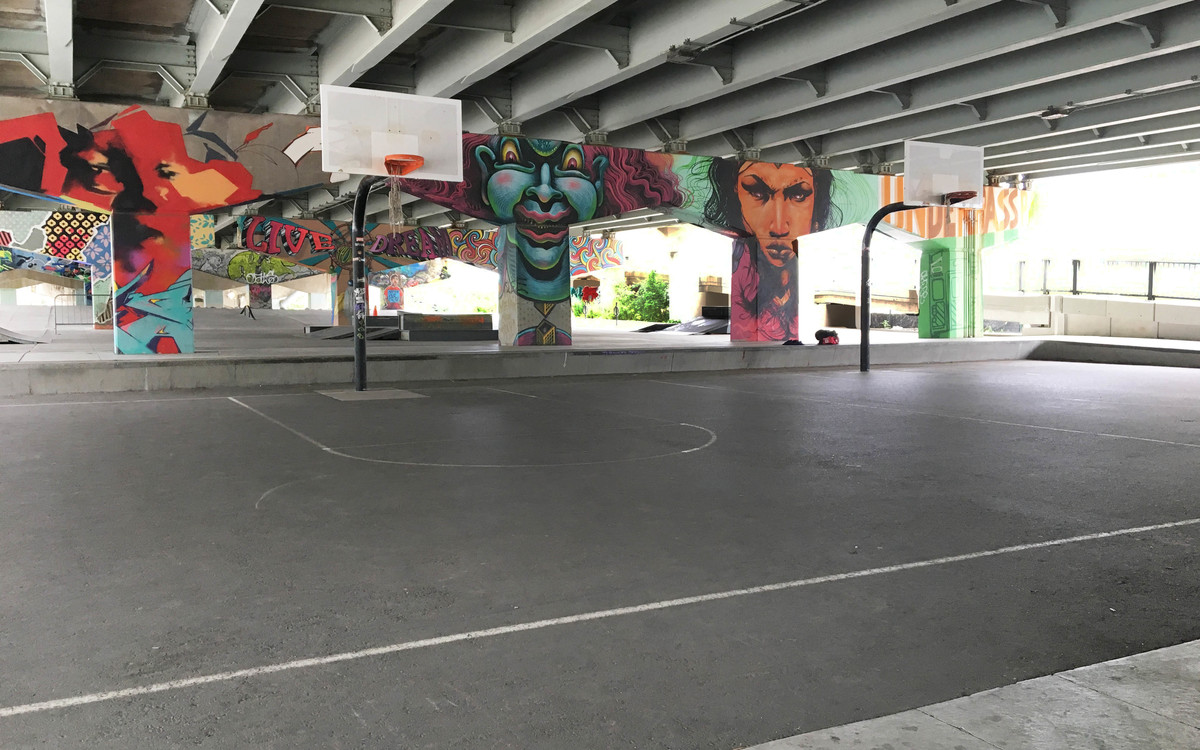 The Underpass Park Basketball Courts @ City of Toronto